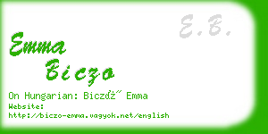 emma biczo business card